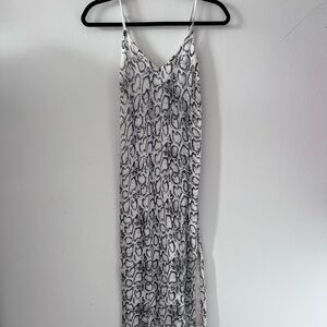 Elegant Snake Print Slip Dress